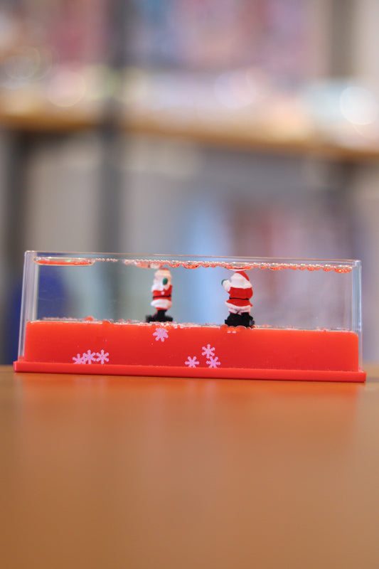 Cute Santa Liquid Motion Desk Showpiece – Christmas-Themed Glitter Floating Decoration | Festive Stress Relief Toy & Holiday Gift | Onebest