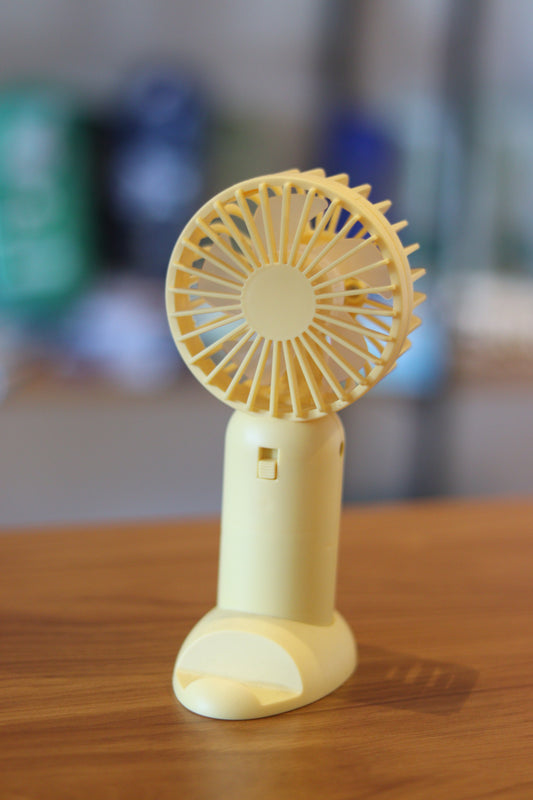 Portable Mini Desk Fan – USB Rechargeable Handheld Fan with Stand | Compact Personal Cooling Fan for Home, Office & Travel | Onebest