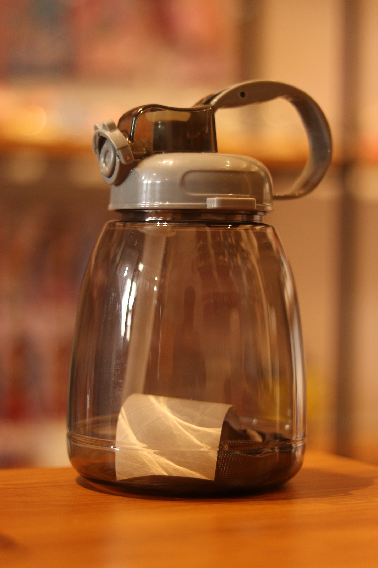 Transparent Plastic Water Bottle with Flip Straw Lid & Carry Handle | Leak-Proof Daily Hydration Bottle | Onebest