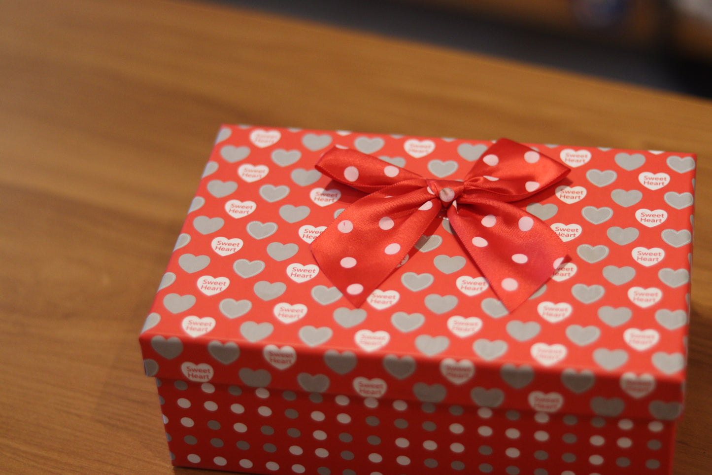 Red Heart-Themed Gift Box with Ribbon - Premium Quality (Small / Medium / Large) | Onebest