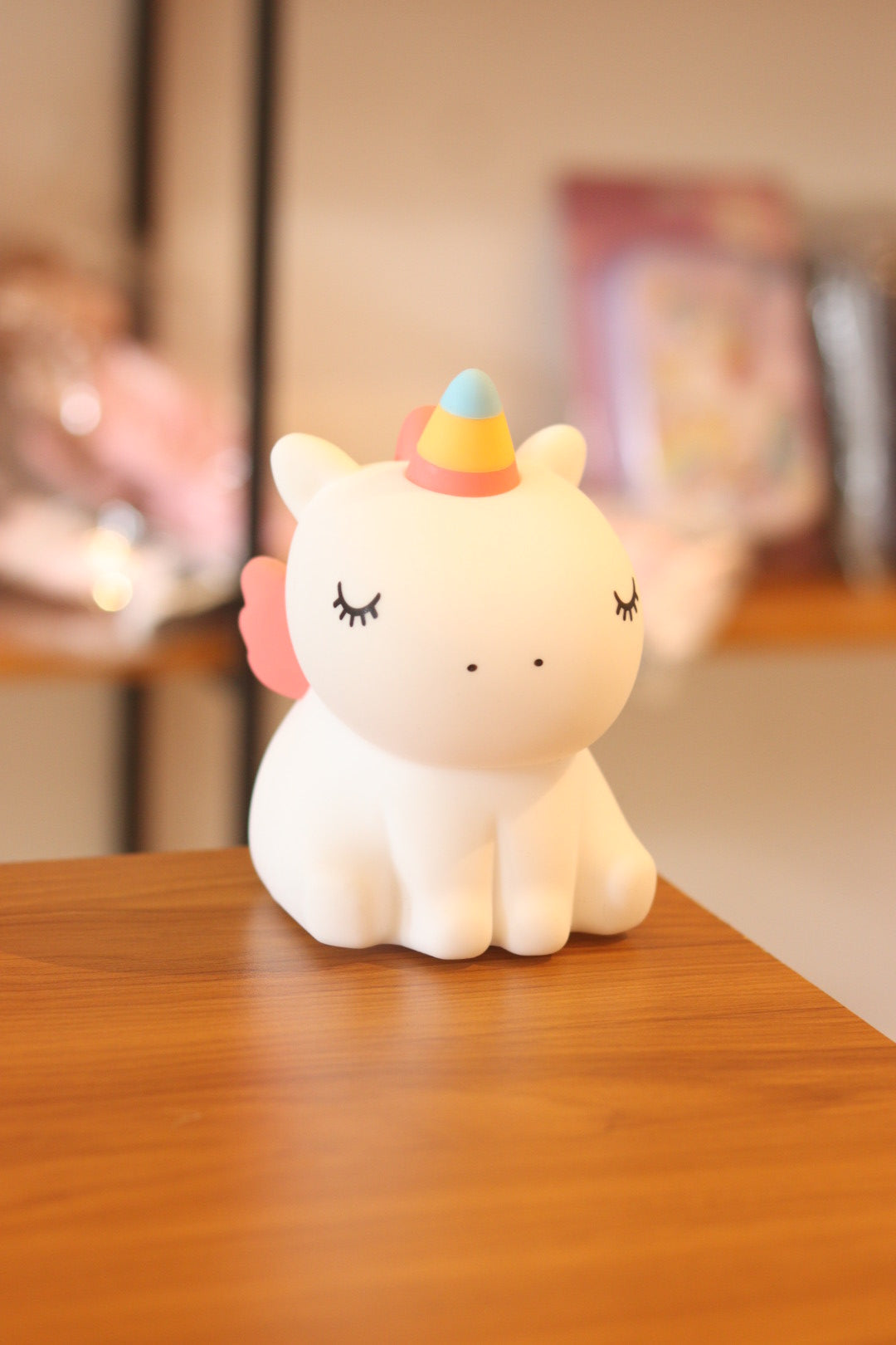 Cute Baby Unicorn Silicone Night Light Lamp - USB Rechargeable LED with 7 Colors | Soft Nursery Light for Kids Room & Baby Gift | Onebest