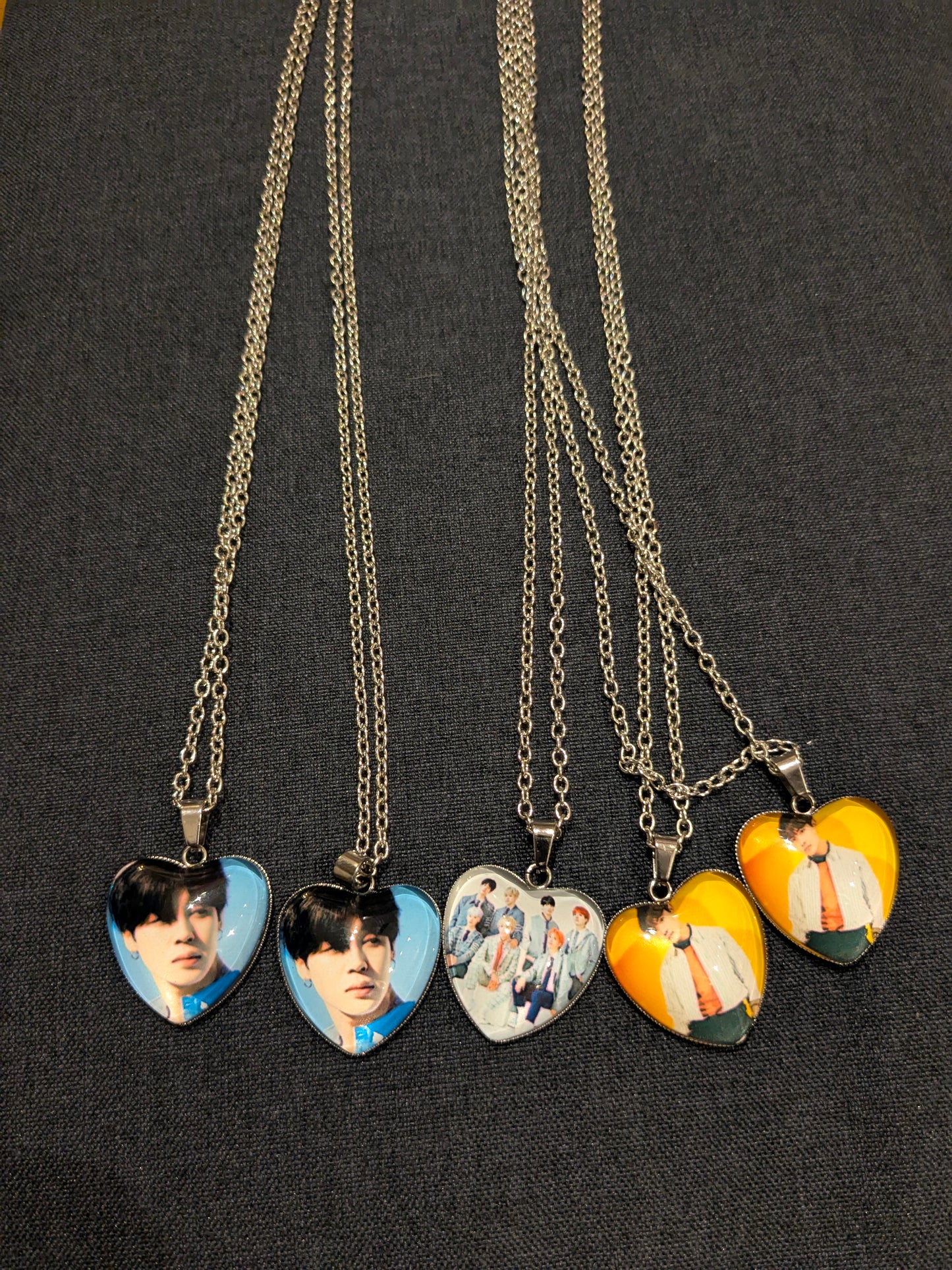 Heart-Shaped BTS Locket Necklace | K-Pop Inspired Jewelry for Fans | Onebest