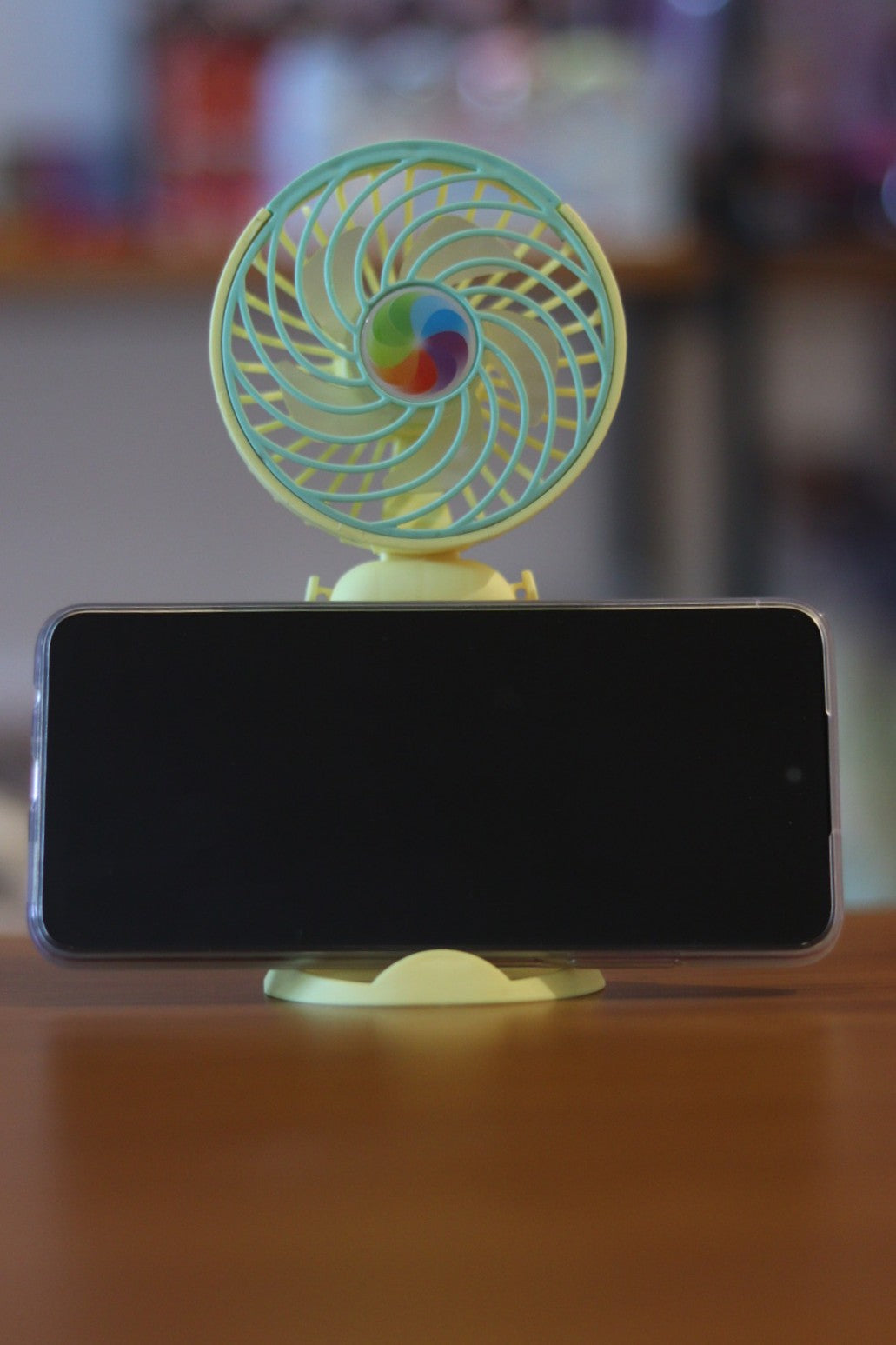 Rainbow Portable Handheld Mini Fan - USB/Battery Rechargeable | High-Speed Cooling for Travel, Office & Outdoor Use | Onebest