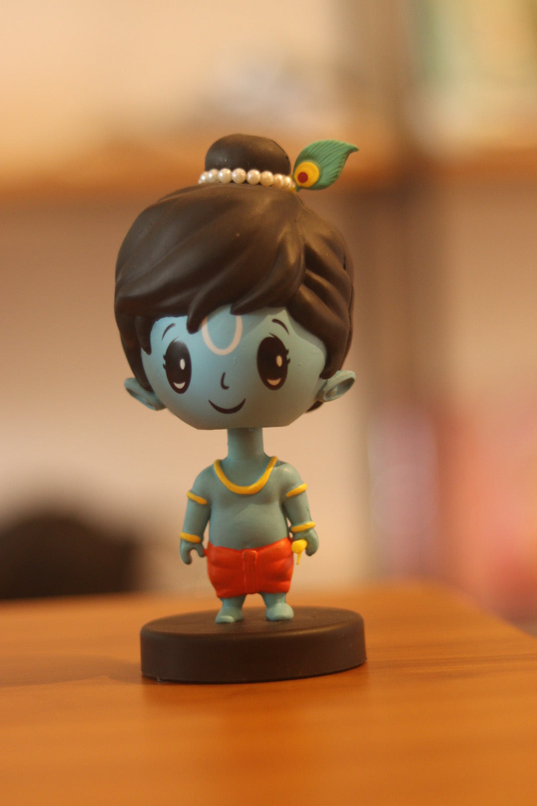 Lord Shree Krishna Idol Bobblehead - Perfect for Car Dashboard, Office Desk & Home Decor | Onebest