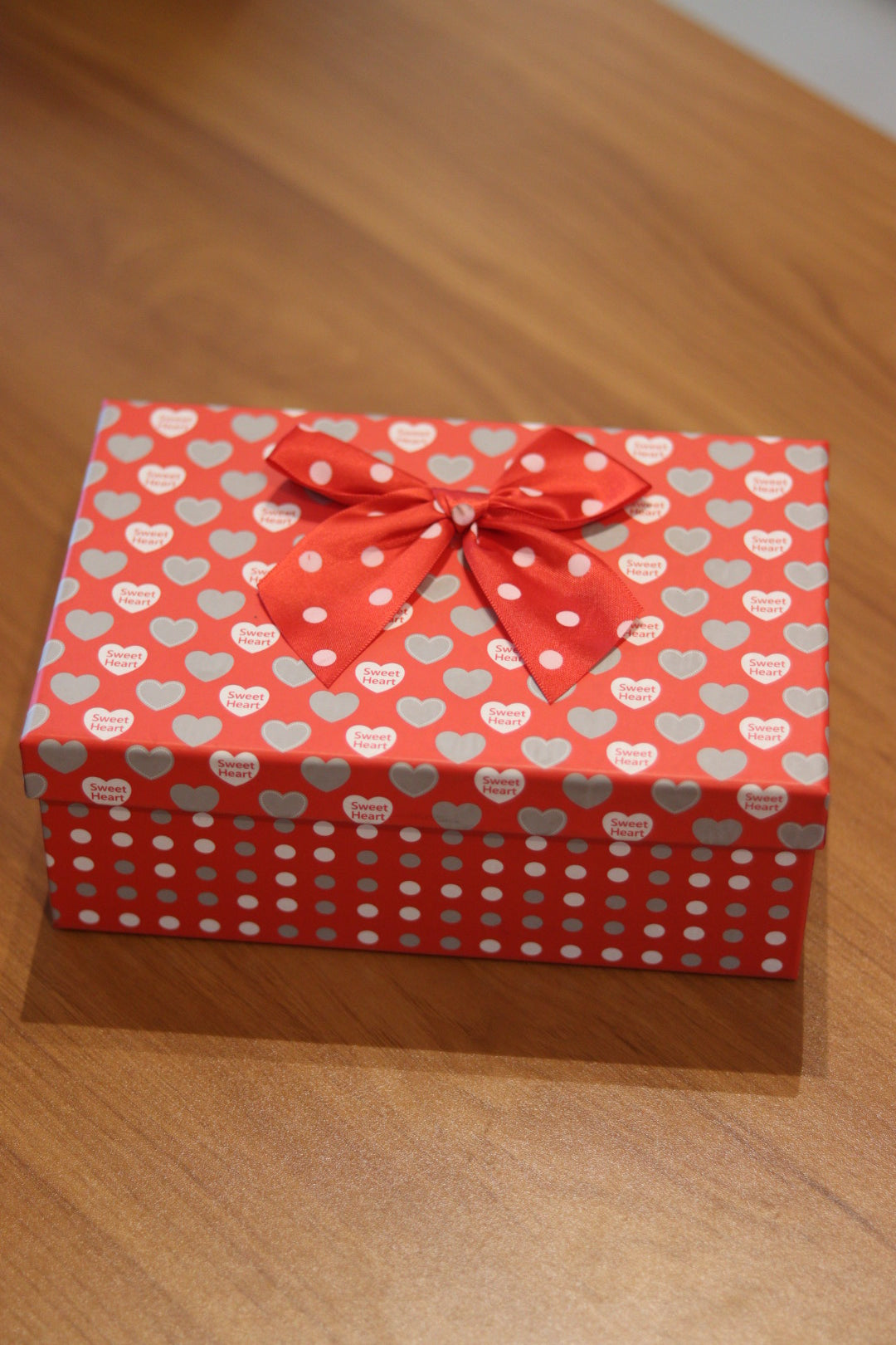 Red Heart-Themed Gift Box with Ribbon - Premium Quality (Small / Medium / Large) | Onebest