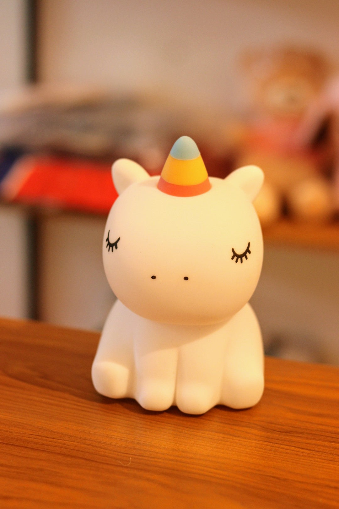 Cute Baby Unicorn Silicone Night Light Lamp - USB Rechargeable LED with 7 Colors | Soft Nursery Light for Kids Room & Baby Gift | Onebest