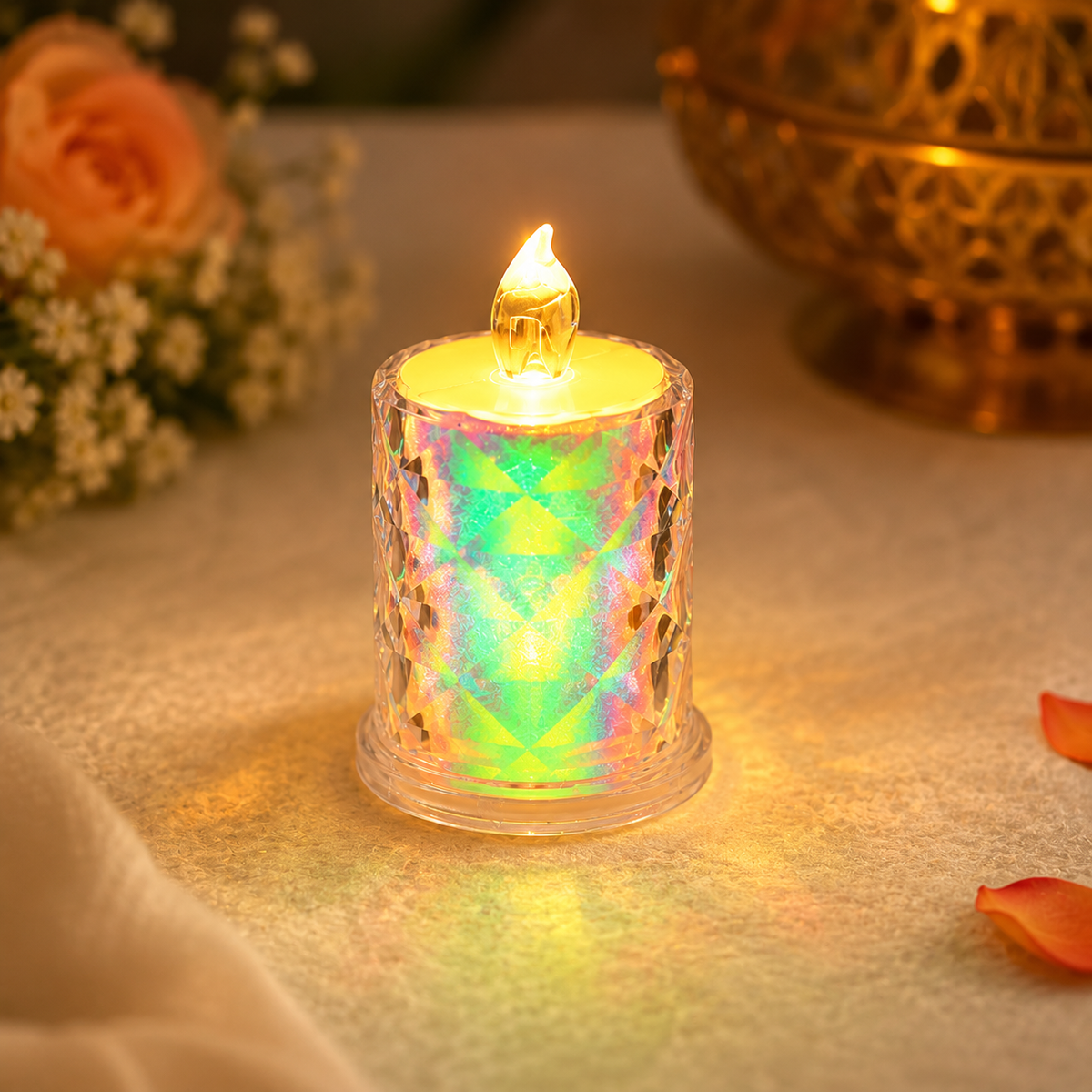 LED Tealight Candles – Flameless Warm Glow for Diwali & Decor