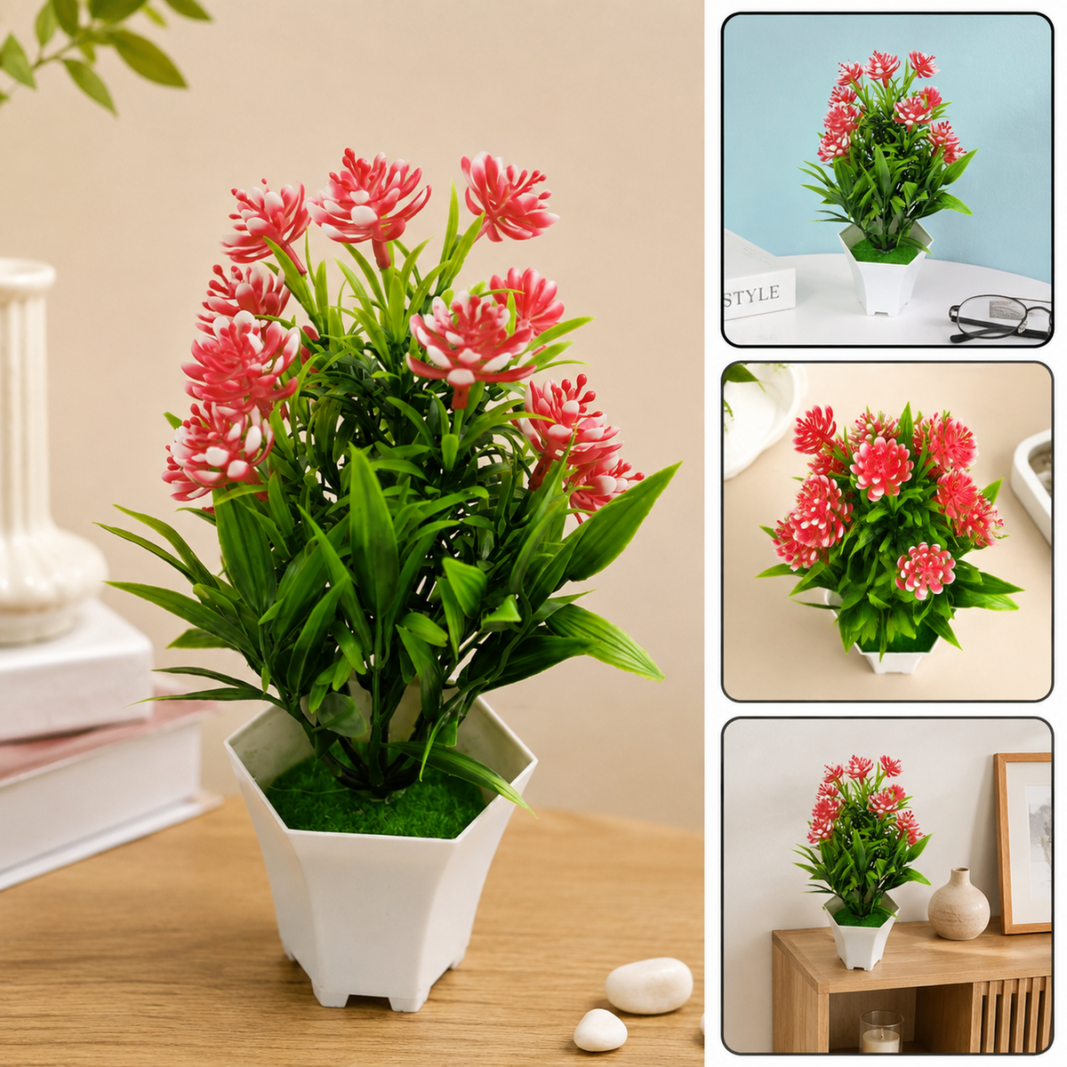 Artificial Flower Plant – Cute Pot Decor for Home