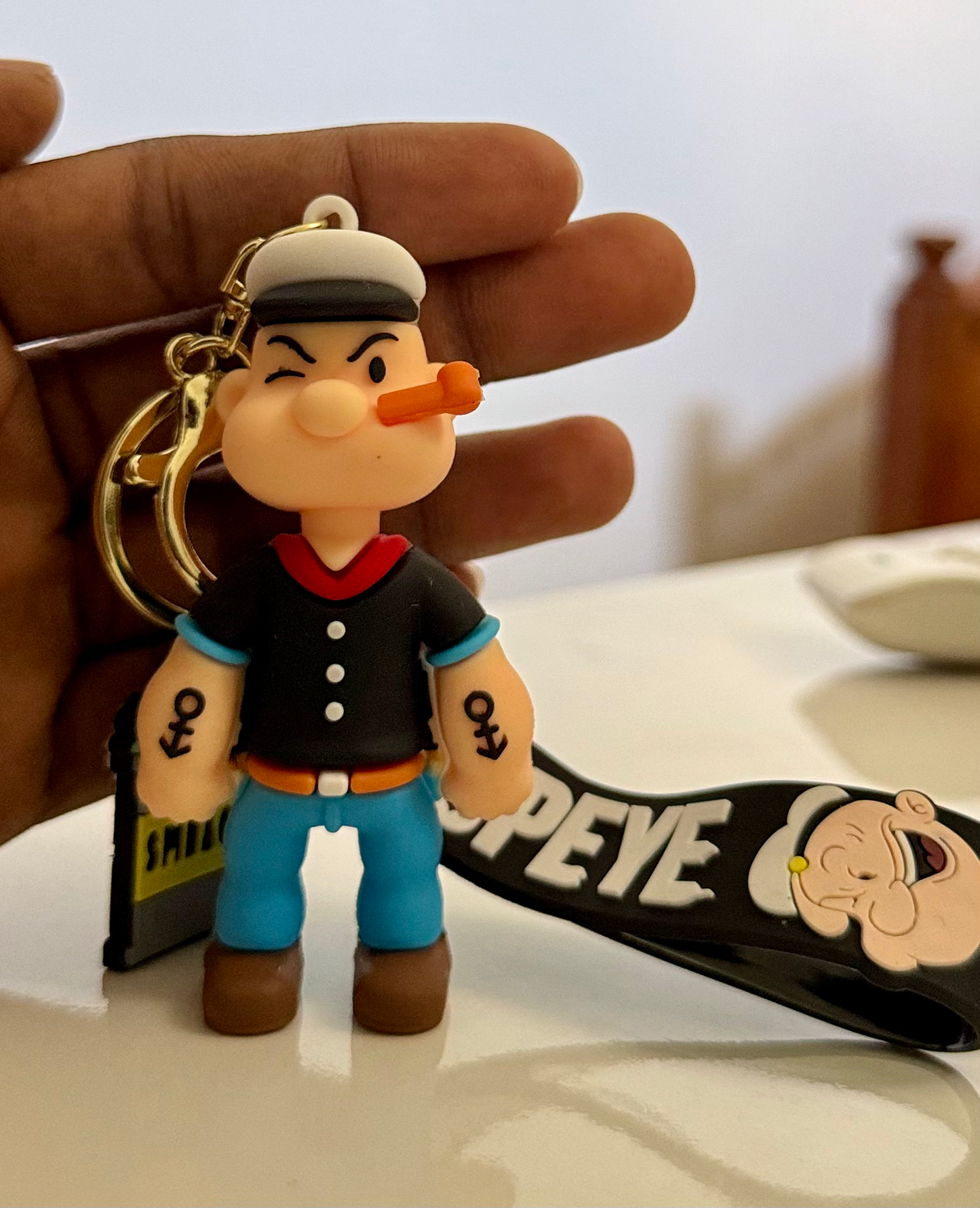 Popeye the Sailor Man Silicon Key Chain