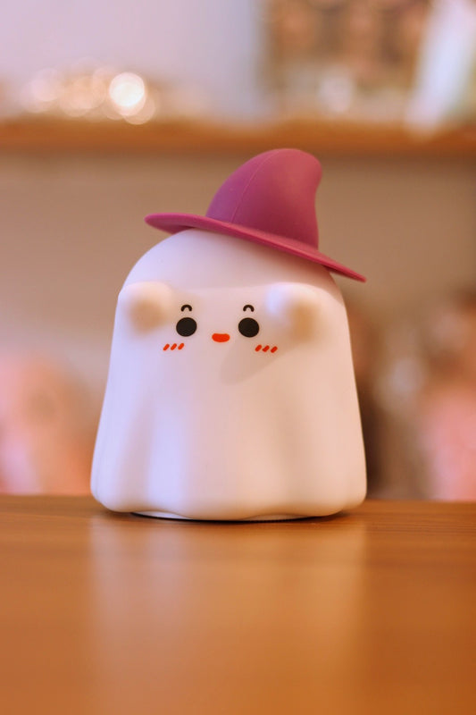 Cute Ghost Silicone Night Light Lamp - USB Rechargeable LED with 7 Colors | Soft Nursery Light for Kids Room & Baby Gift | Onebest