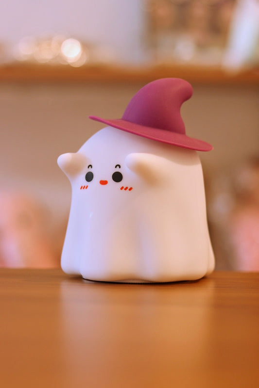 Cute Ghost Silicone Night Light Lamp - USB Rechargeable LED with 7 Colors | Soft Nursery Light for Kids Room & Baby Gift | Onebest