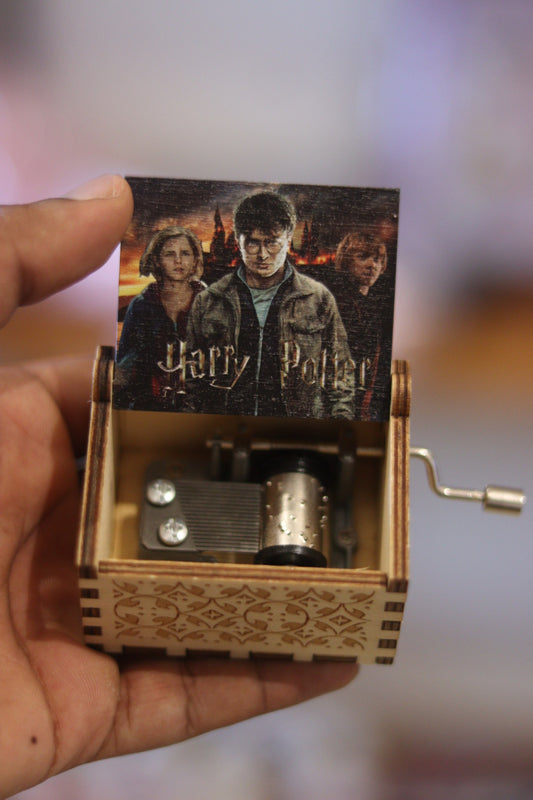 Harry Potter Wooden Hand-Crank Music Box - Vintage Musical Gift for Kids & Potter Fans | Onebest