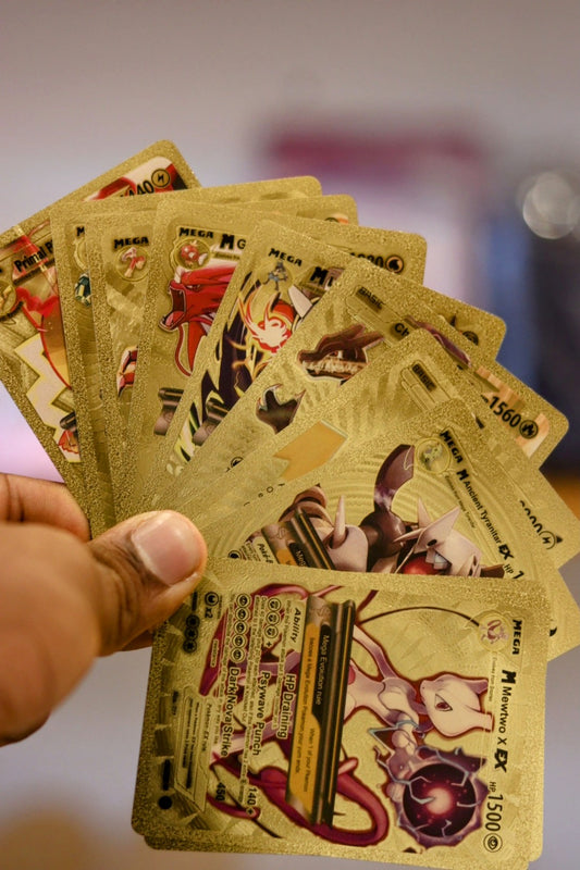 10 Pieces Golden Foil Pokemon Cards - Waterproof Collectible Trading Cards for Kids & Fans | Onebest