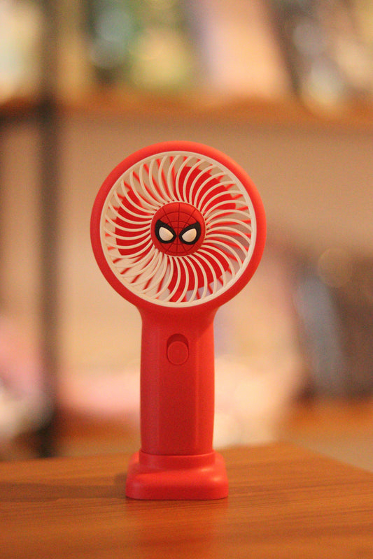 Spiderman Portable Mini Fan - USB & Battery Rechargeable | High-Speed Handheld Cooling Fan for Travel, Office & Outdoor | Onebest
