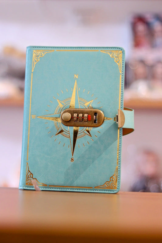 A5 PU Leather Diary with Lock - Password Protected Personal Journal & Planner | Secret Diary for Girls & Boys | Onebest