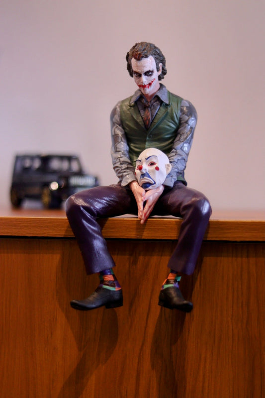 Joker Car Rear Hanging Accessory - Collectible Action Figure with Mask | Sitting Pose - Home, Office & Car Decor | Onebest