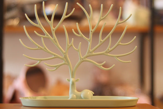 Elegant Deer Jewelry Stand | Antler Shaped Jewelry Organizer for Rings, Earrings & Necklaces | Onebest