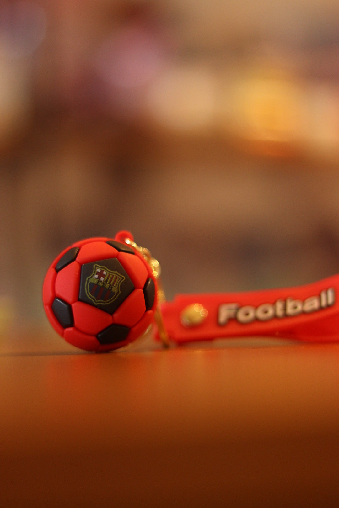 FC Barcelona Football Keychain - Red & Black Football Rubber or Silicone Keychain | Onebest