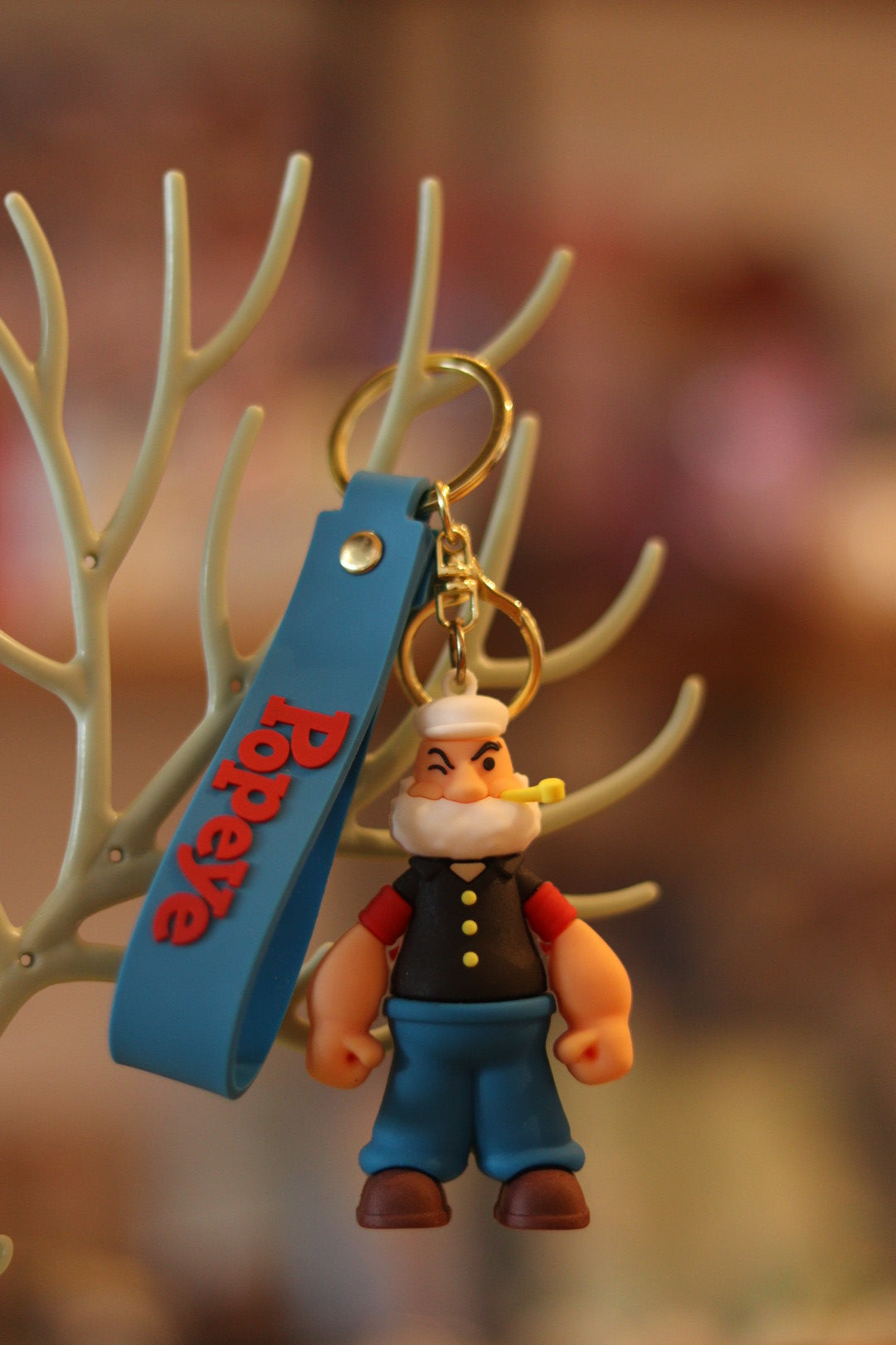 Popeye the Sailor Man Silicone Keychain - Cartoon Character Bag & Key Accessory | Onebest