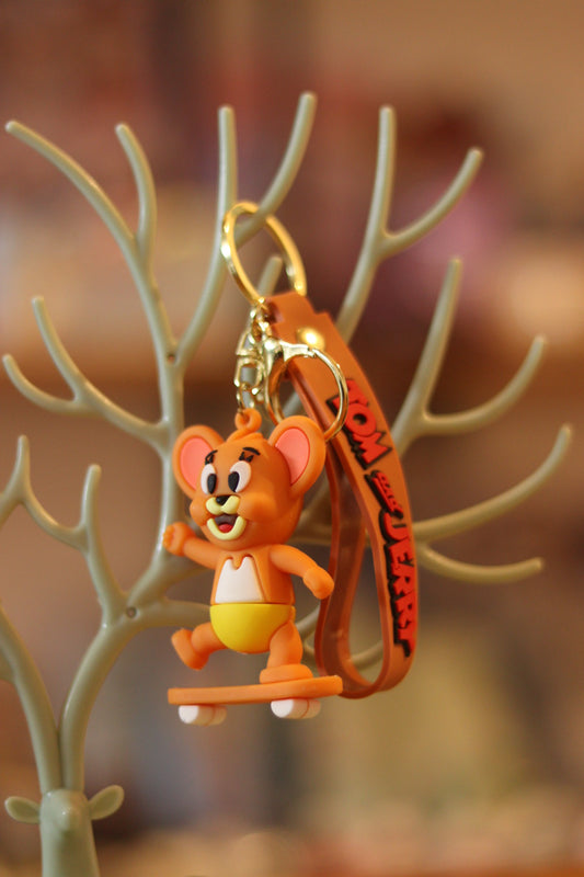 Jerry Mouse Cartoon Silicone Keychain - Cute & Durable Key Ring for Kids and Fans | Onebest