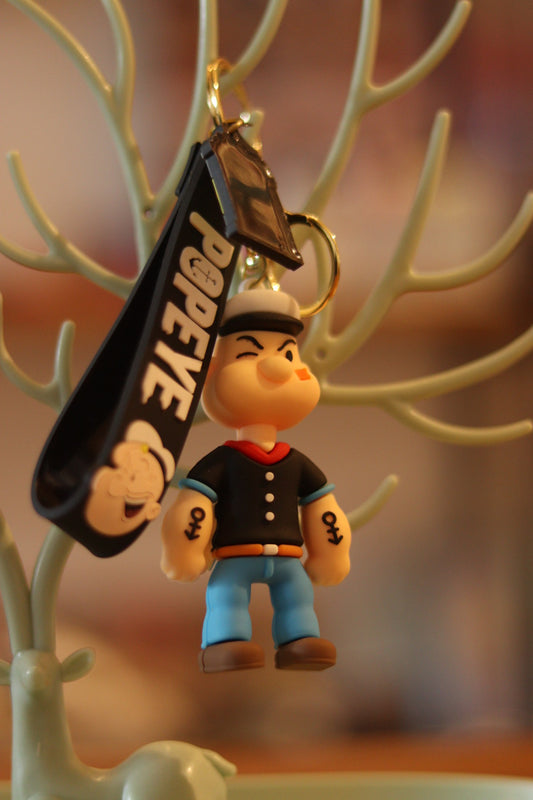 Popeye the Sailor Man Silicone Keychain - Cartoon Character Bag & Key Accessory | Onebest