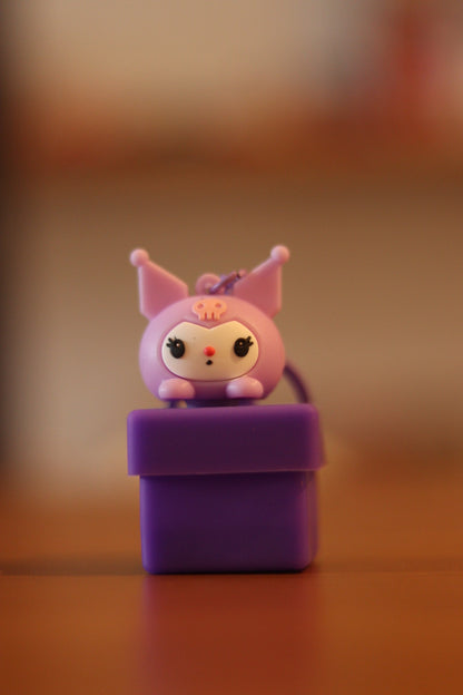 Silicone Kuromi Lamp Keychain with Light | Cute LED Anime Key Ring | Onebest