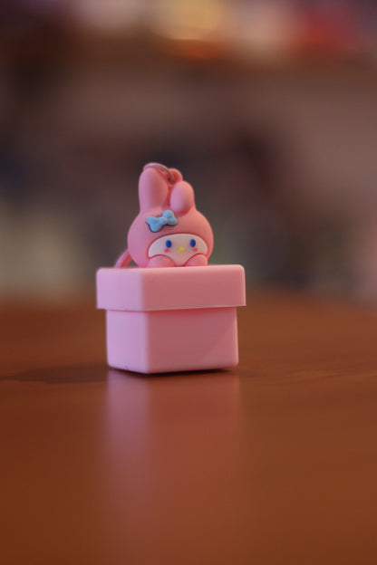 Silicone Kuromi Lamp Keychain with Light | Cute LED Anime Key Ring | Onebest