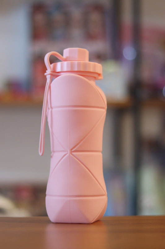 Silicone Folding Collapsible Water Bottle - Lightweight, Expandable & Reusable Travel Bottle for Kids & Adults (620ml) | Onebest