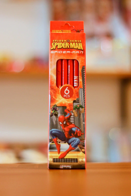 Spiderman Cartoon Pencils - 6 Pencils for Kids | Onebest