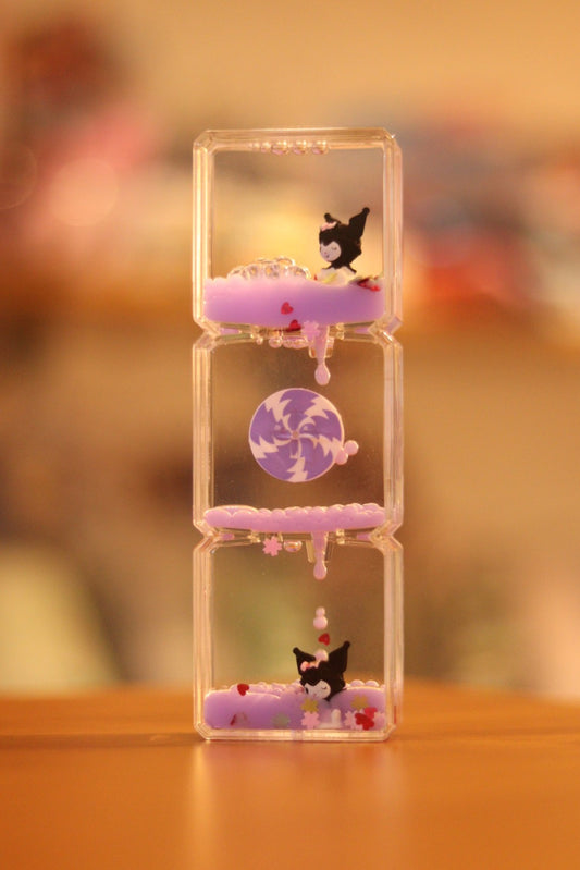 Cute Kuromi Spinning Water Timer Showpiece - Relaxing Liquid Motion Gift for Kids & Loved Ones | Onebest