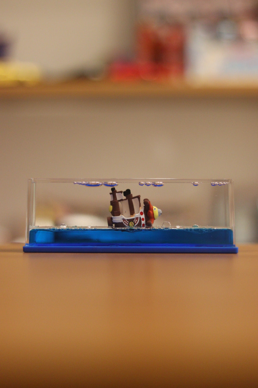 One Piece Luffy Ship in Blue Water - Cuboid Showpiece for Home, Office & Car Dashboard | Onebest