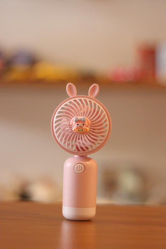 Kitty & Kuromi Portable Handheld Mini Fan - USB/Battery Rechargeable | High-Speed Cooling for Travel, Office & Outdoor | Onebest