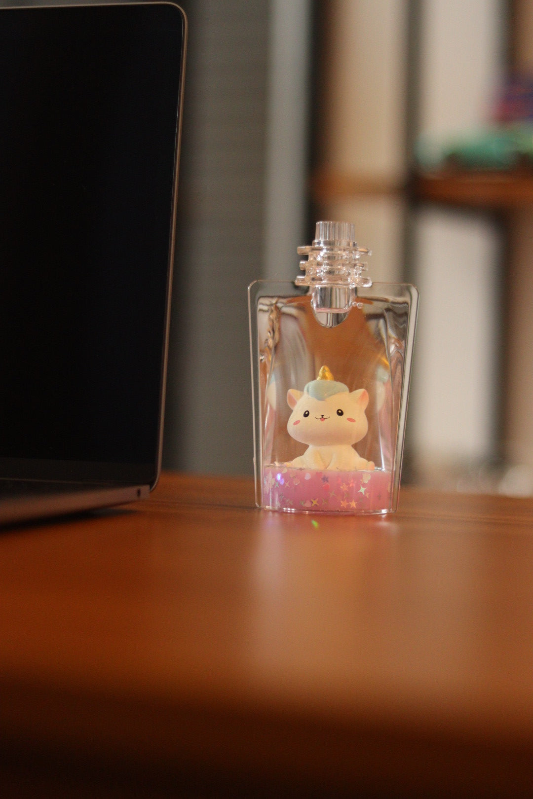 Unicorn / Kuromi Bottle-Shaped Water Showpiece with Light - Cute Decorative Piece for Home, Desk & Gifting | Onebest