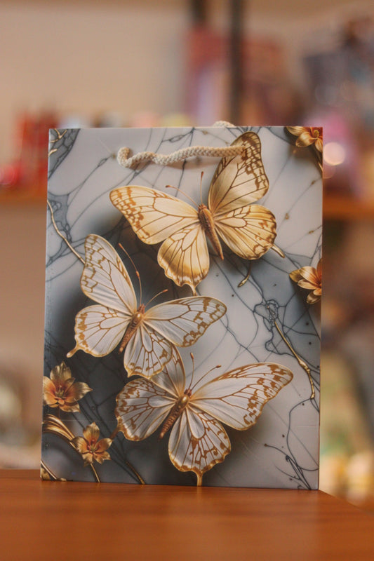 Butterfly Theme Small Paper Gift Carry Bag - Kid-Favorite Eco-Friendly Bag for Party Favors & Return Gifts | Onebest