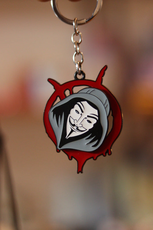 Vendetta Mask | Joker Mask Metal Keychain - Stylish & Durable Accessory | Onebest