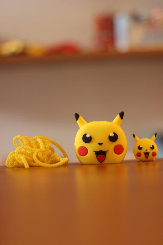 Pikachu 20W iPhone Charger Cover - Cute Silicone Protective Case for Apple USB-C Adapter | Shockproof, Dust-Proof Cartoon Charger Cover for Kids & Pokemon Fans | Onebest