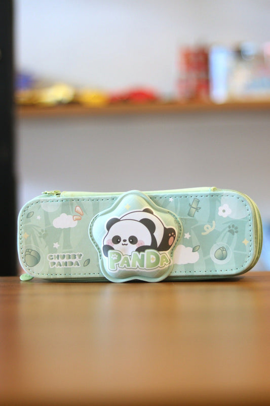 Panda Double Layer Pencil Pouch - Large Capacity Multi-Functional Case for Kids & Students | Onebest