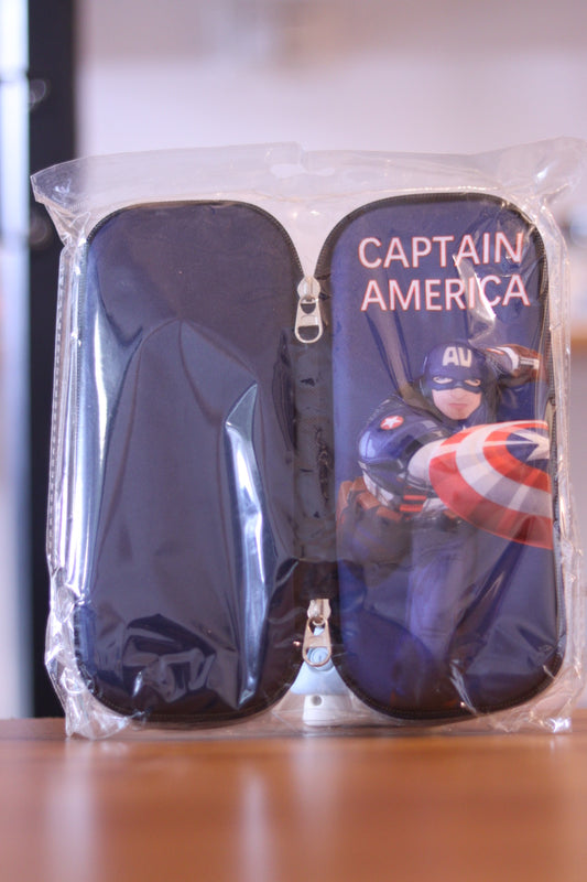 Captain America 3D Pencil Box Pouch - Superhero Stationery Set | Onebest
