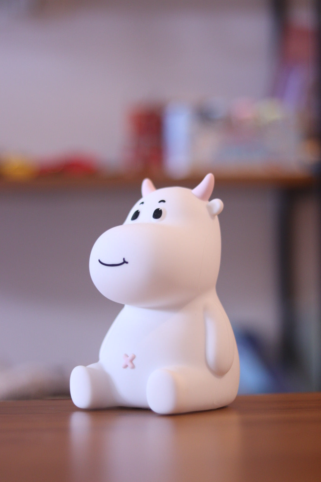 Cute Cow Silicone Night Light Lamp | 7 Color USB Rechargeable LED | Soft Nursery Light for Kids Room & Baby Gift | Onebest