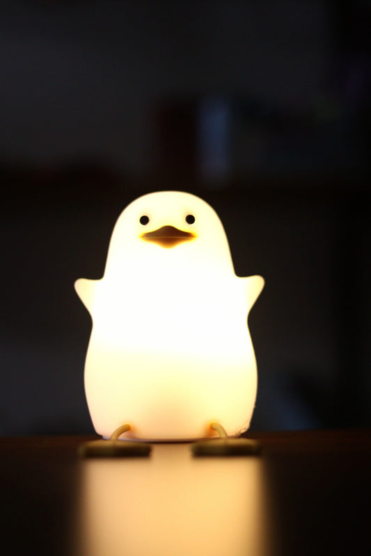 Sitting Duck Silicone Night Light | 7-Color USB Rechargeable LED Lamp | Soft Nursery Light for Kids & Baby Gift | Onebest