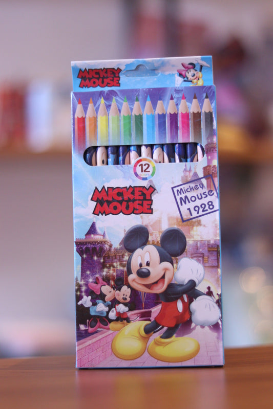Mickey Mouse Cartoon Color Pencil Pack - 12 Colors | Onebest