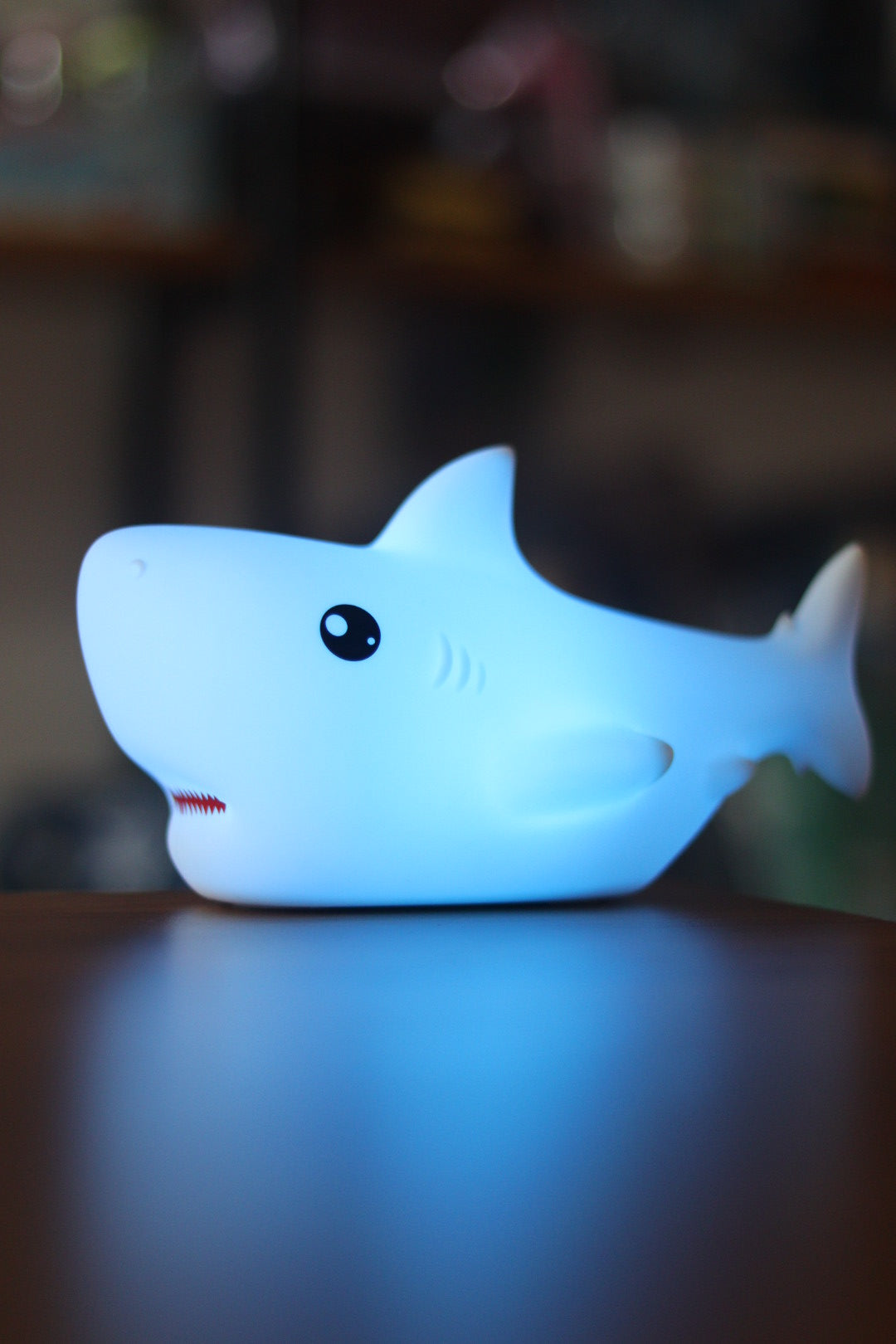 Cute Shark Silicone Night Light Lamp | 7 Color Changing USB Rechargeable LED Light for Kids Room & Baby Gift | Onebest