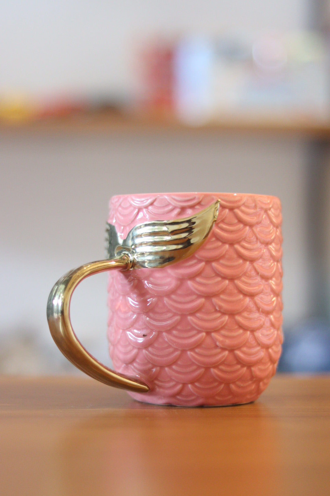 Mermaid Mug with Golden Handle | Elegant Ceramic Coffee & Tea Cup | Onebest