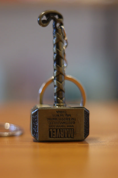 Thor Hammer Metal Keychain – Mjolnir Inspired Heavy Alloy Key Ring | Marvel Superhero Collectible Gift for Fans | Onebest