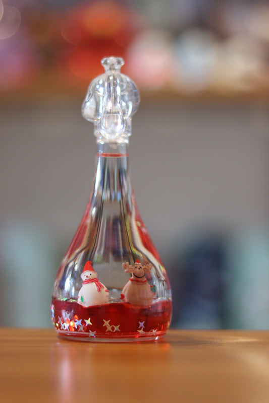 ⛄ Snowman & Reindeer Christmas Globe Bottle | Cute Festive Decor Gift by Onebest