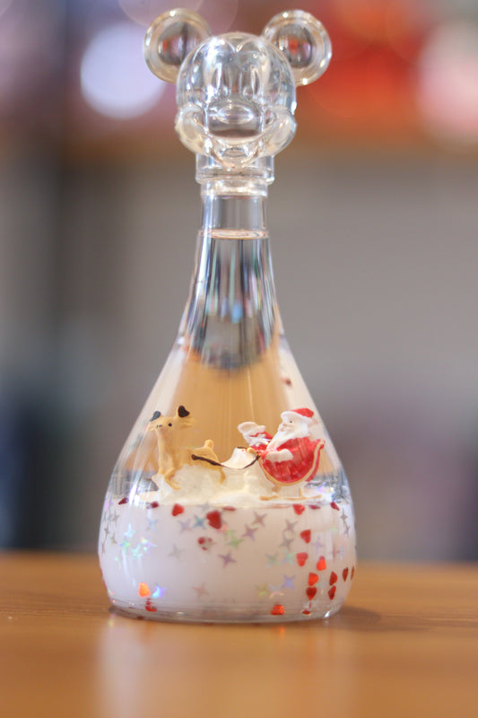 🎅 Santa & Reindeer Snow Globe Bottle | Cute Christmas Decor Gift by Onebest