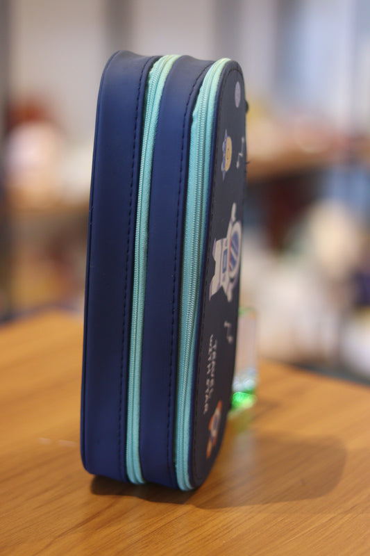 Space Astronaut EVA Hard Pencil Case with Double Zipper – Cartoon Stationery Organizer for Kids | Onebest