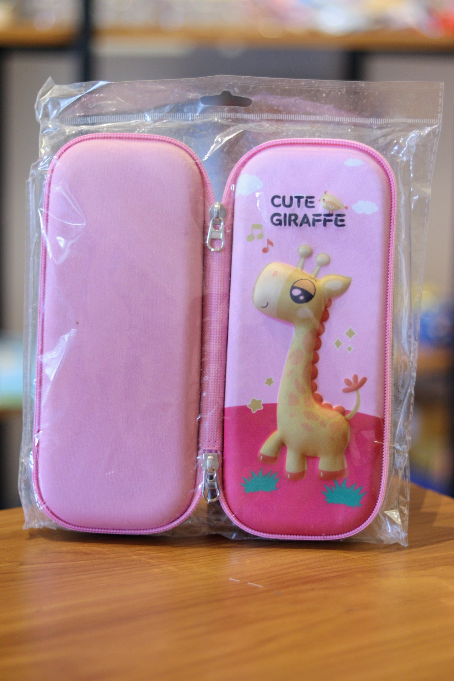 Cute Giraffe EVA Hard Pencil Case with Zipper – Cartoon Stationery Organizer for Kids | Onebest