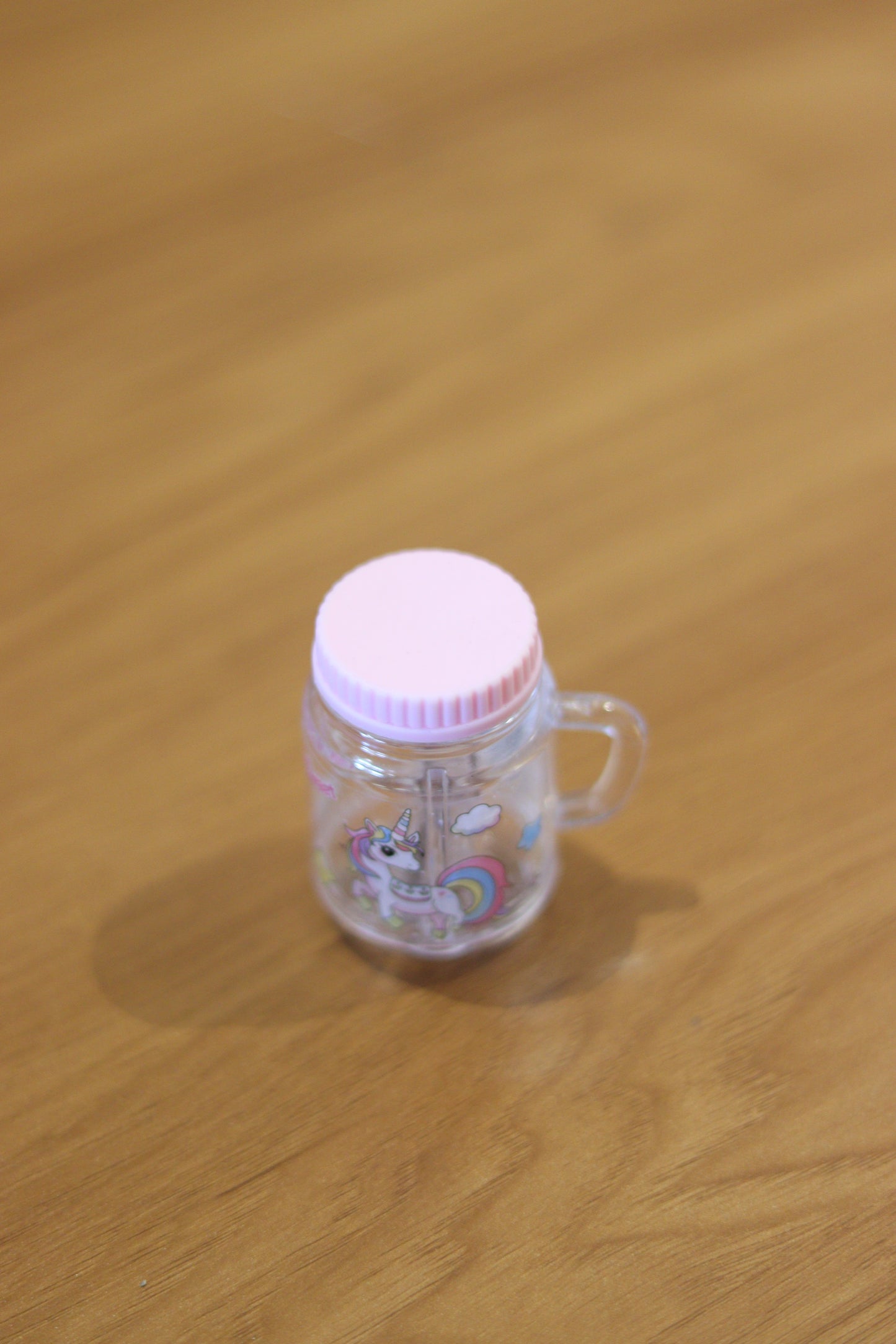 Cute Mini Jar Sharpener – Unicorn Print Pencil Sharpener with Handle | Aesthetic Stationery Gift for Kids & Students | Onebest