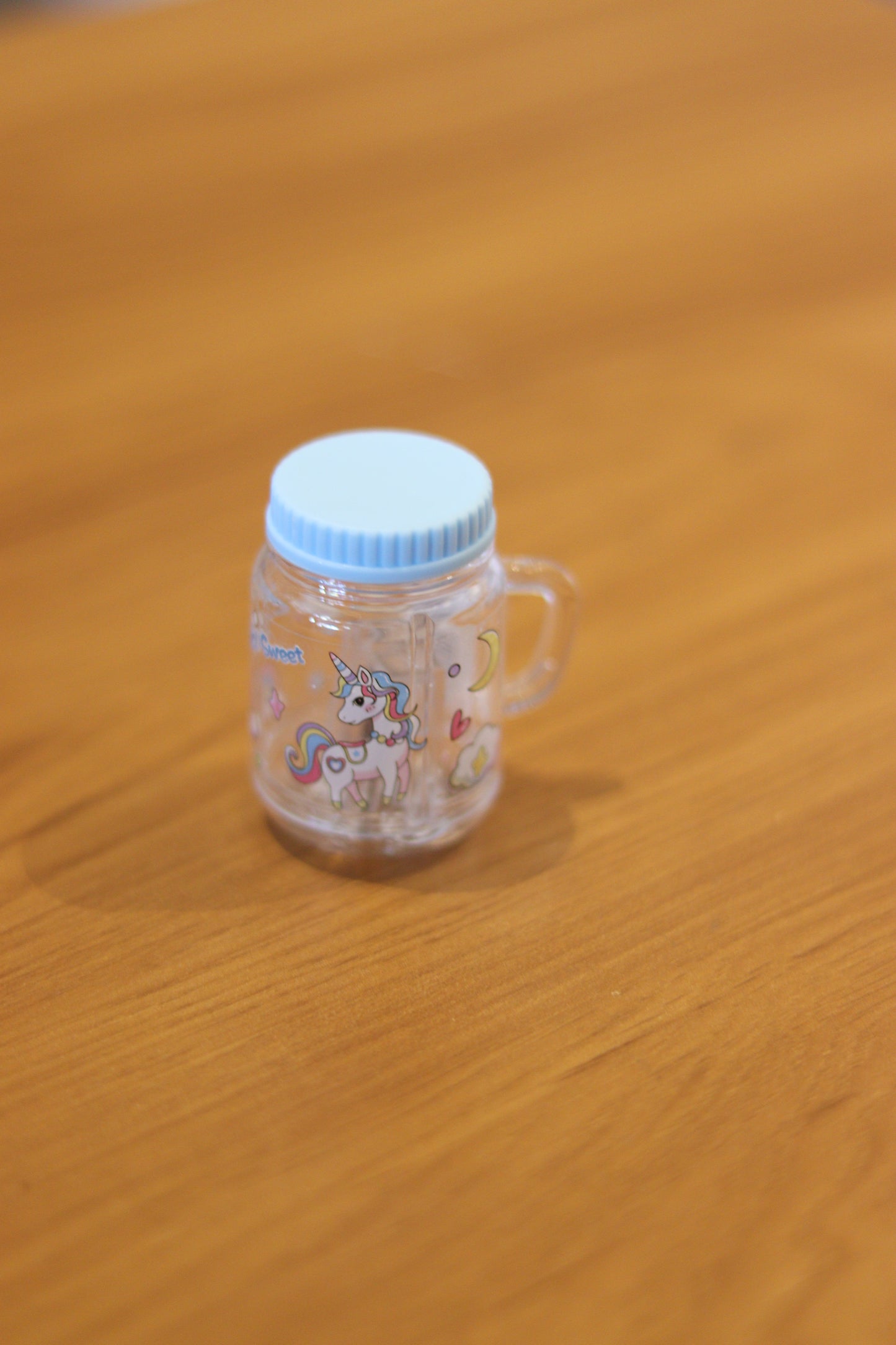 Cute Mini Jar Sharpener – Unicorn Print Pencil Sharpener with Handle | Aesthetic Stationery Gift for Kids & Students | Onebest